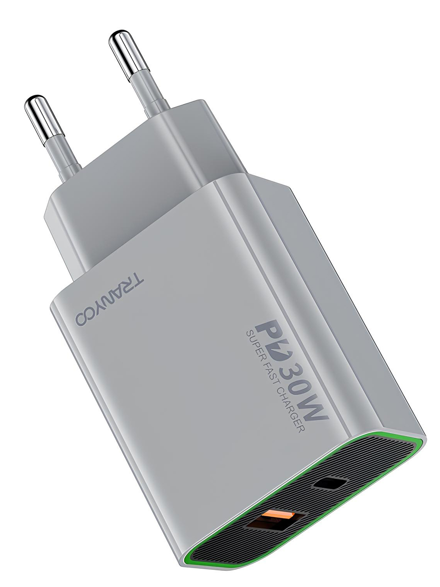 ЗУ Tranyoo EU13 1 USB / 1 Type-C PD 30W