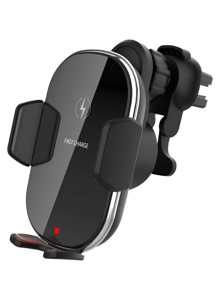 Держатель автомобильный с беспроводной зарядкой с креплением в решетку