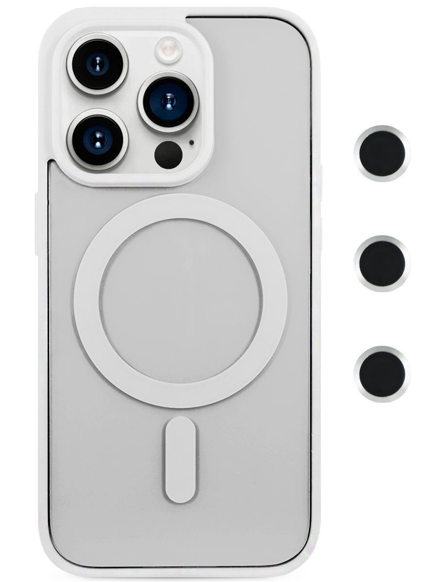 Чехол для iPhone 15 Pro Max Элегантный MagSafe пластик+силикон