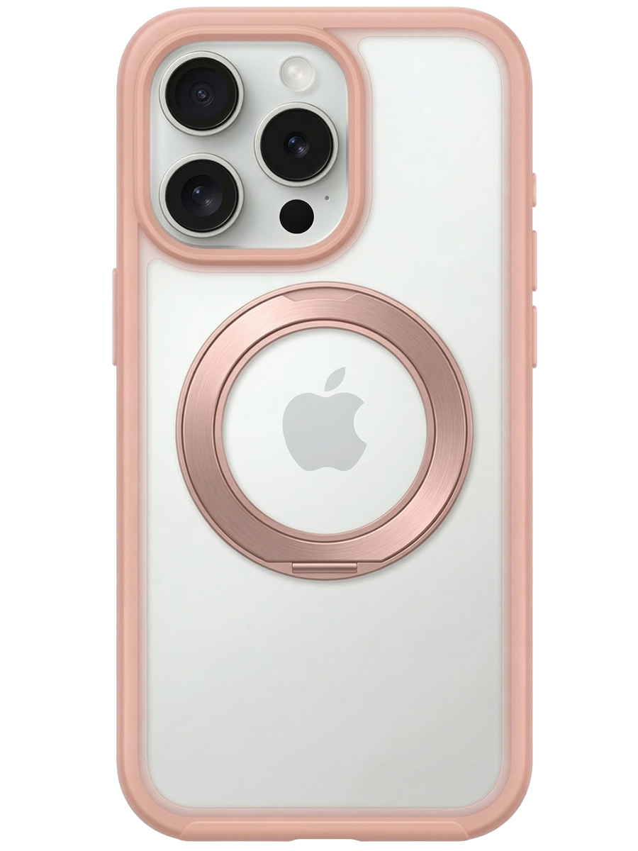 Чехол для iPhone 15 Pro Магнитный шарм пластик+силикон