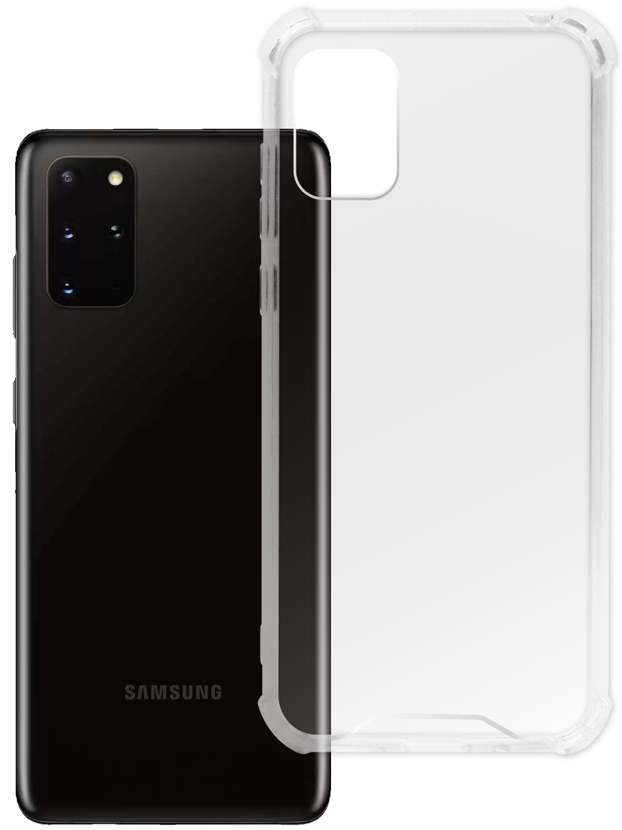 Чехол для Samsung S20+ Противоударный пластик+силикон