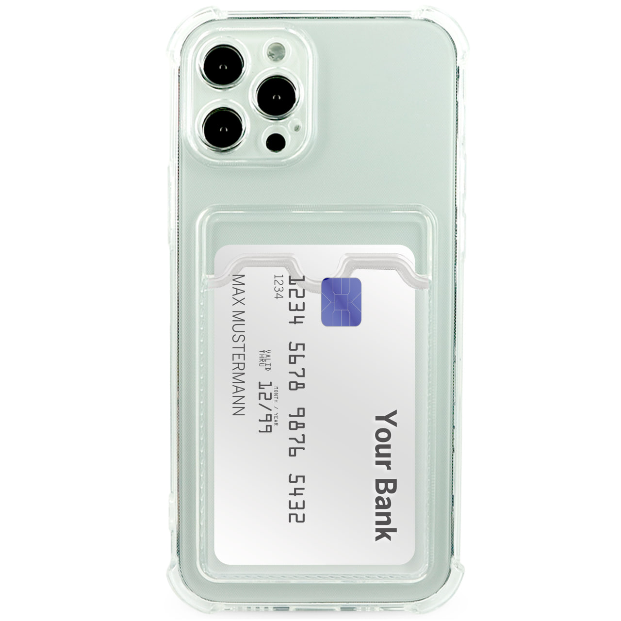 Чехол для iPhone 12 Pro Max Card Holder силикон