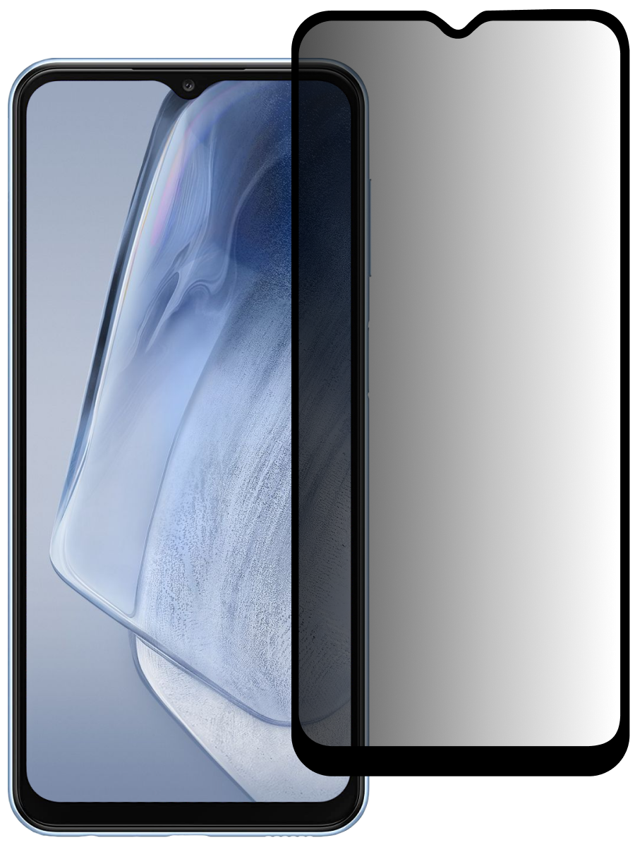 Защитное стекло для Vivo Y1S Антишпион 5Д Люкс