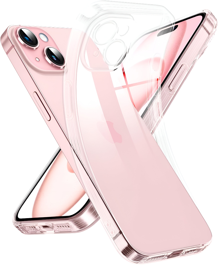 Чехол для iPhone 15 Ультратонкий силикон Люкс с защитой камеры