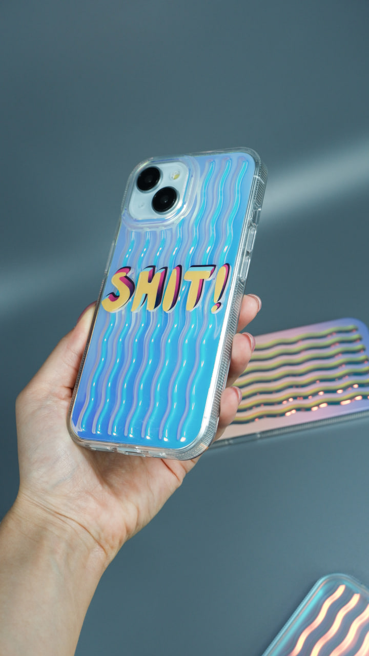 Чехол для iPhone 15 Pro Морские волны пластик+силикон