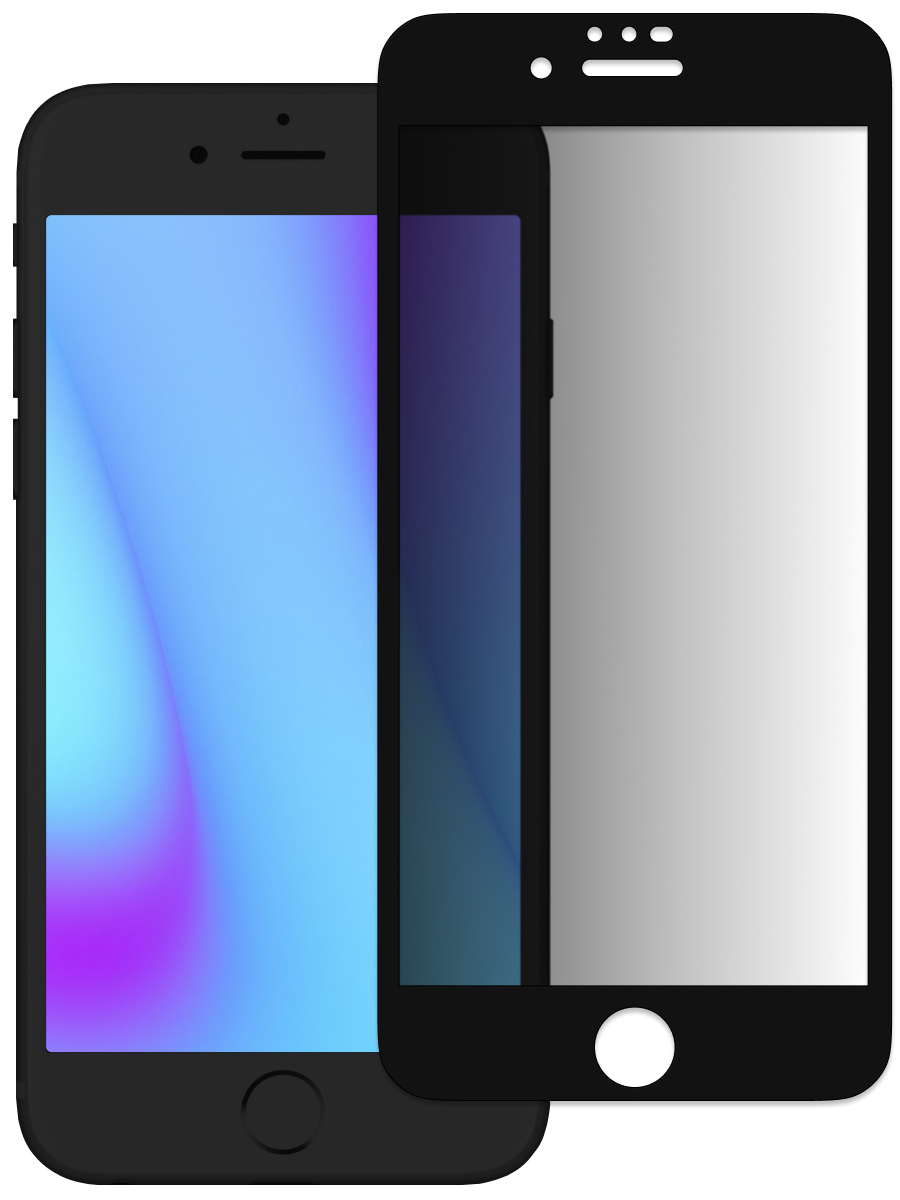 Защитное стекло для iPhone 7 / 8 / SE 2020 Антишпион 5Д Люкс
