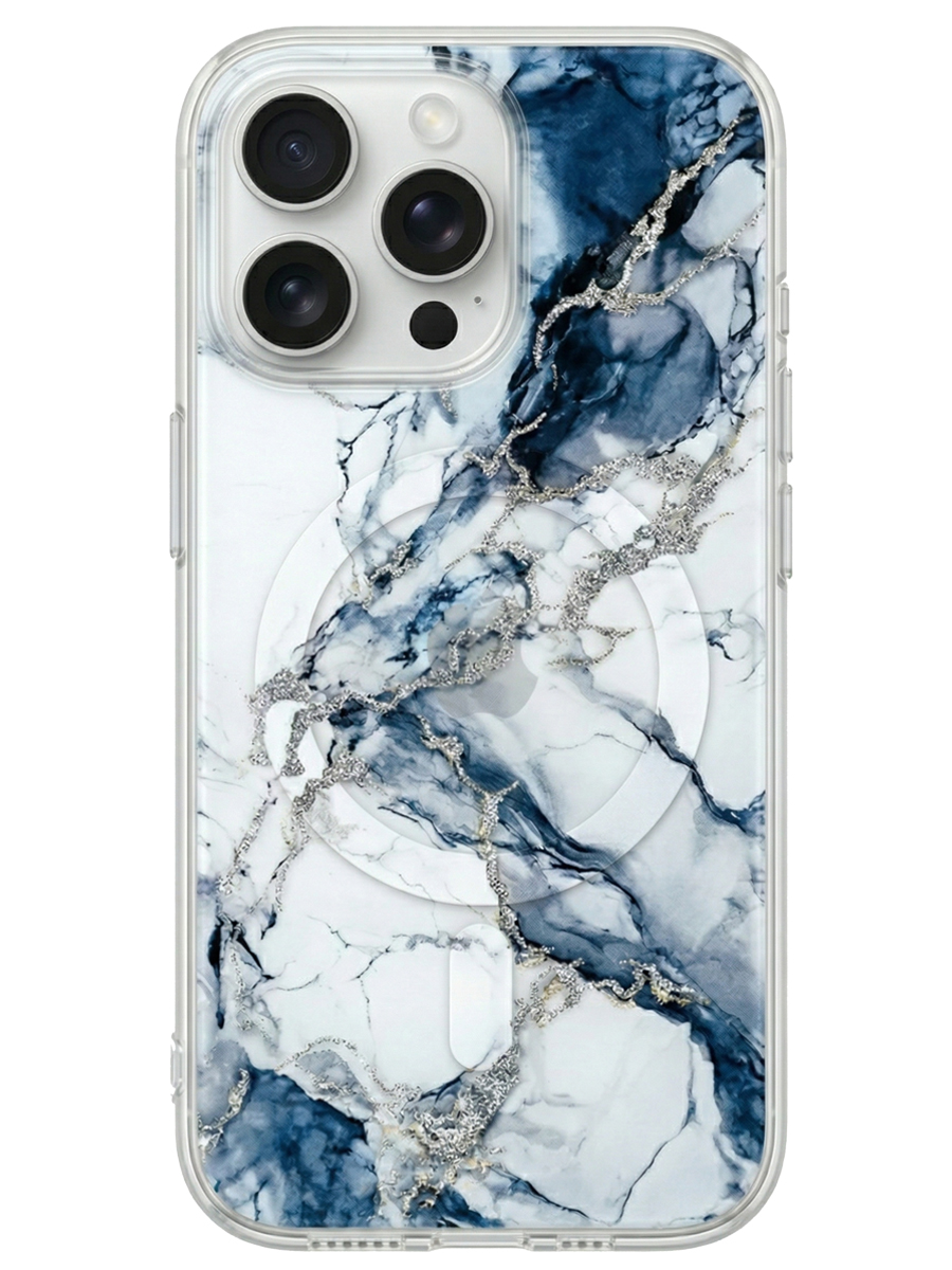 Чехол для iPhone 16 Pro Max Малахит силикон