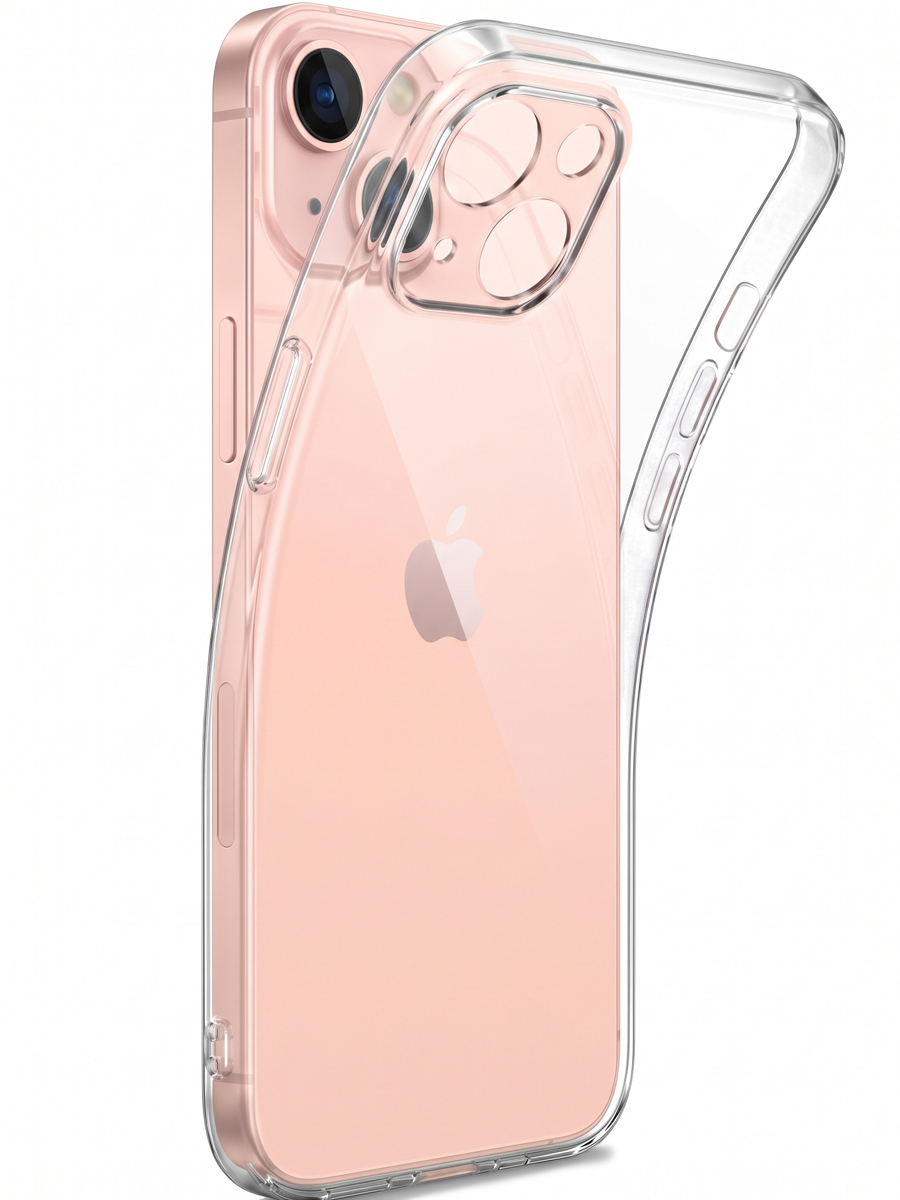 Чехол для iPhone 13 mini Ультратонкий силикон Люкс с защитой камеры