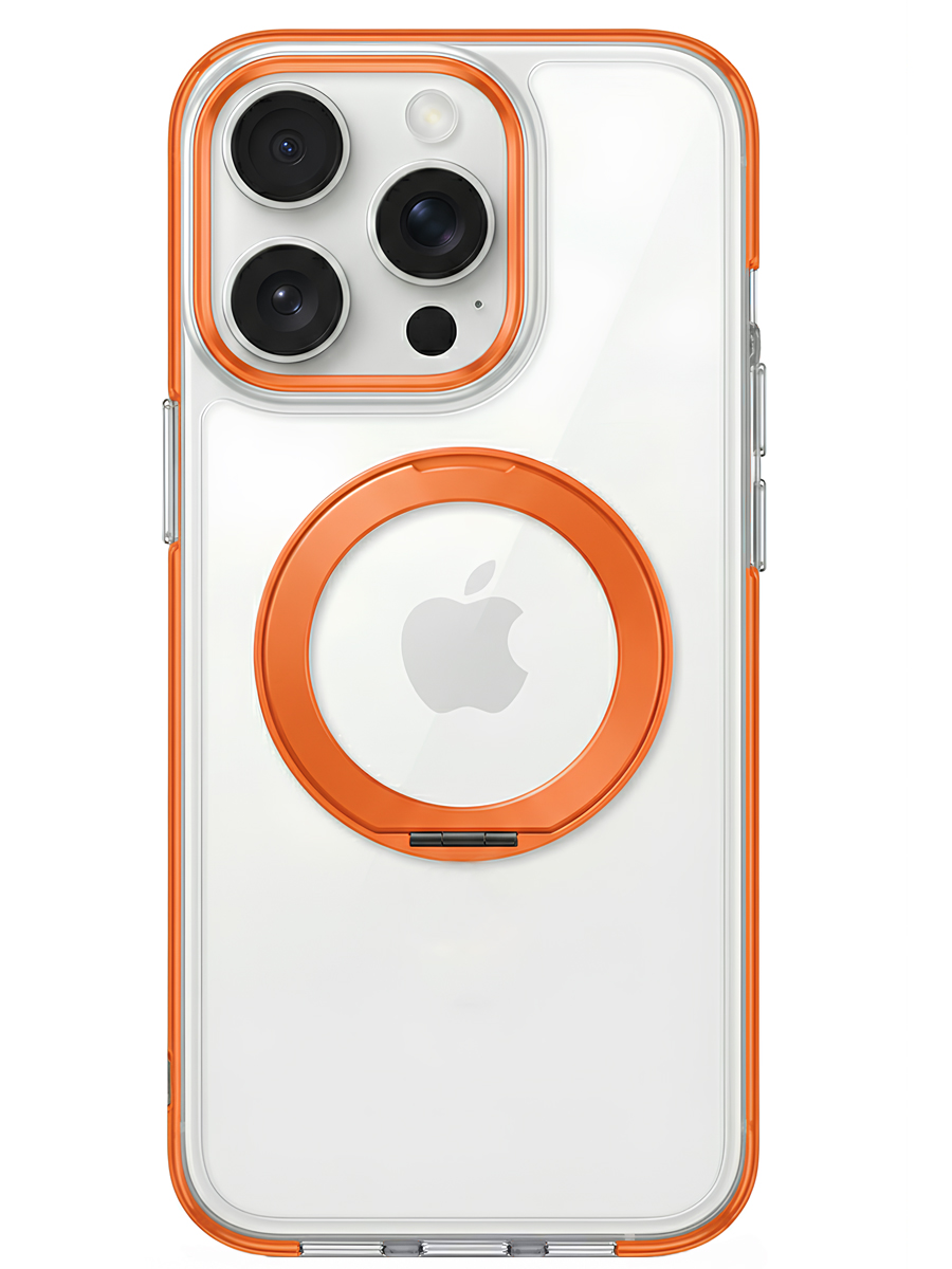 Чехол для iPhone 15 Pro Max Цветные кольца MagSafe силикон