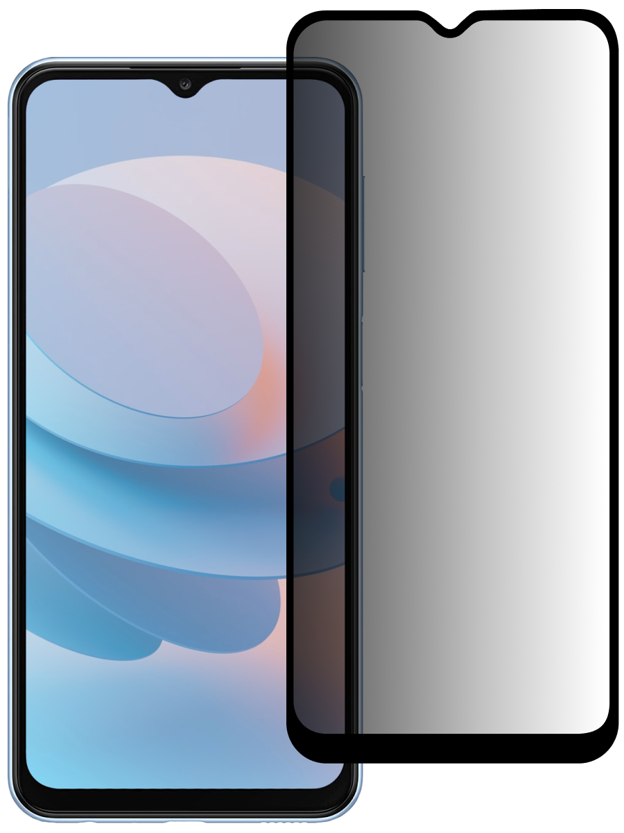 Защитное стекло для Samsung A22S 5G Антишпион 5Д Люкс