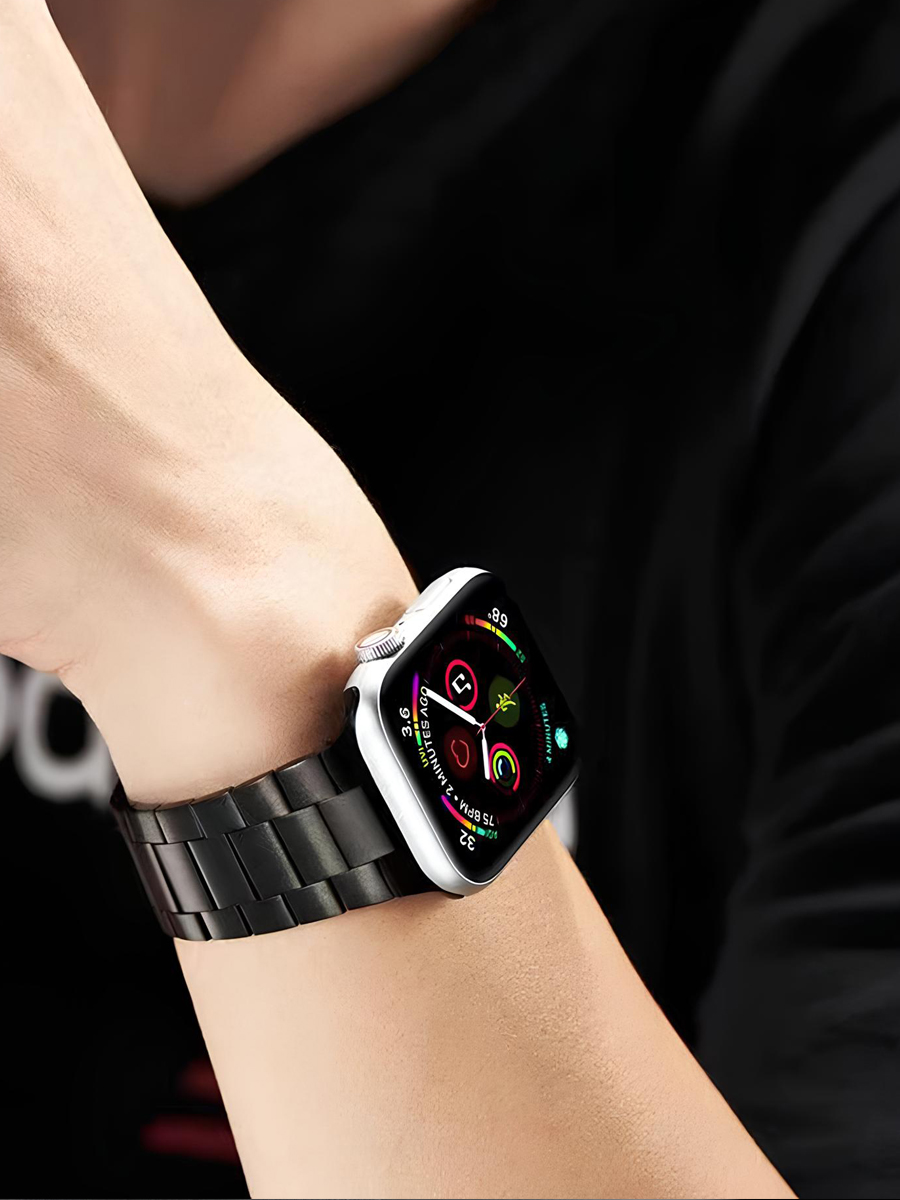 Ремешок для Apple Watch 42 / 44 / 45 / 49 мм Блочный сталь матовый