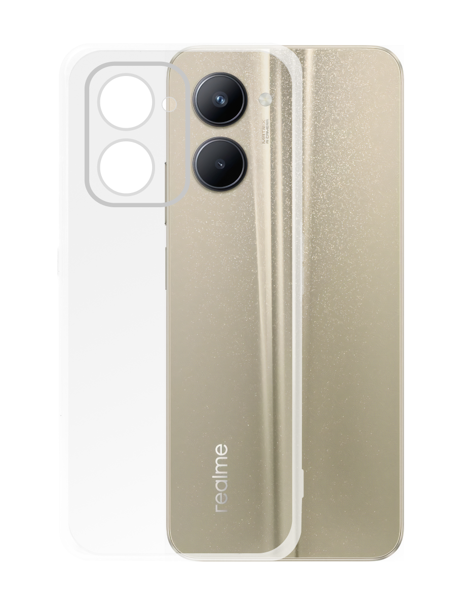 Чехол для Realme C33 Ультратонкий силикон Люкс с защитой камеры