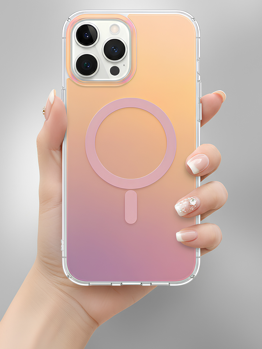 Чехол для iPhone 15 Pro Max Витраж MagSafe силикон