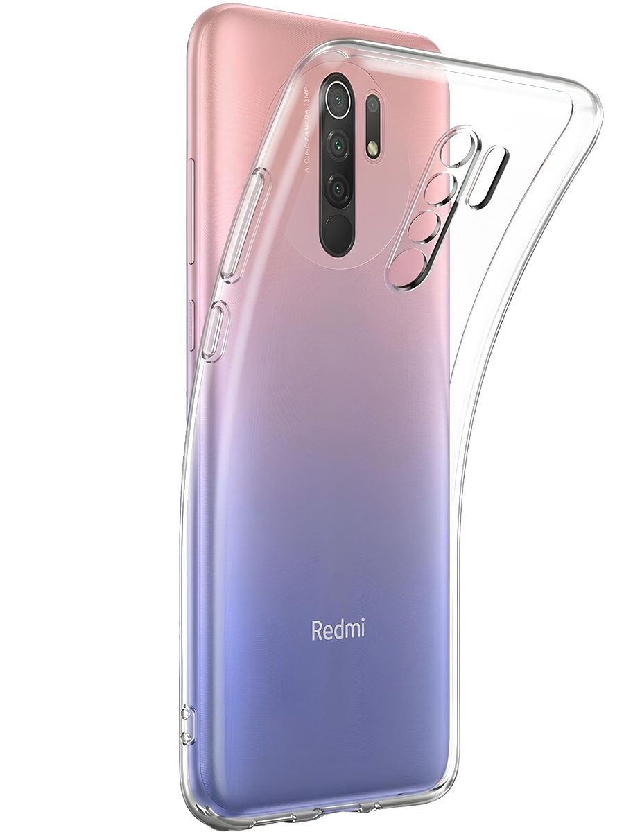 Чехол для Xiaomi Redmi 9 Ультратонкий силикон Люкс с защитой камеры