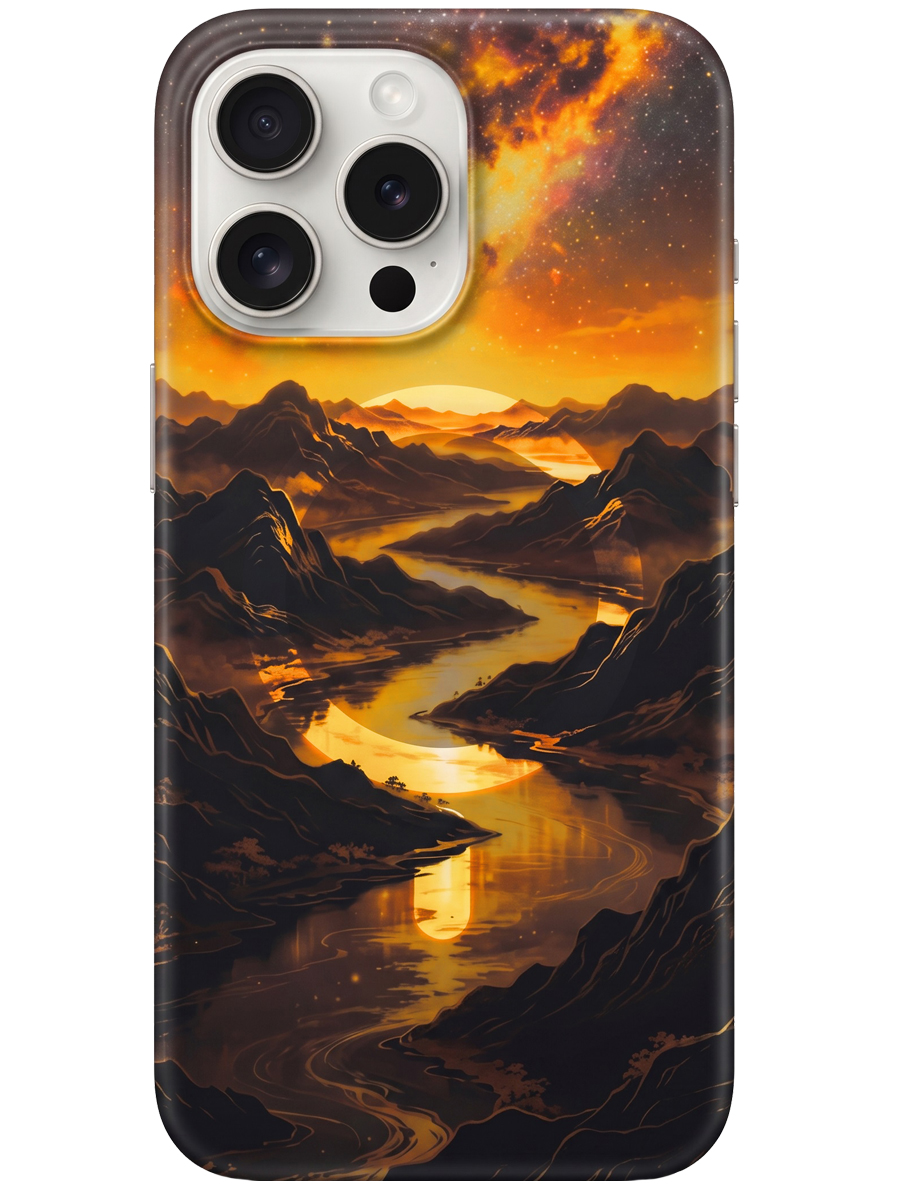 Чехол для iPhone 15 Pro Max Закат MagSafe