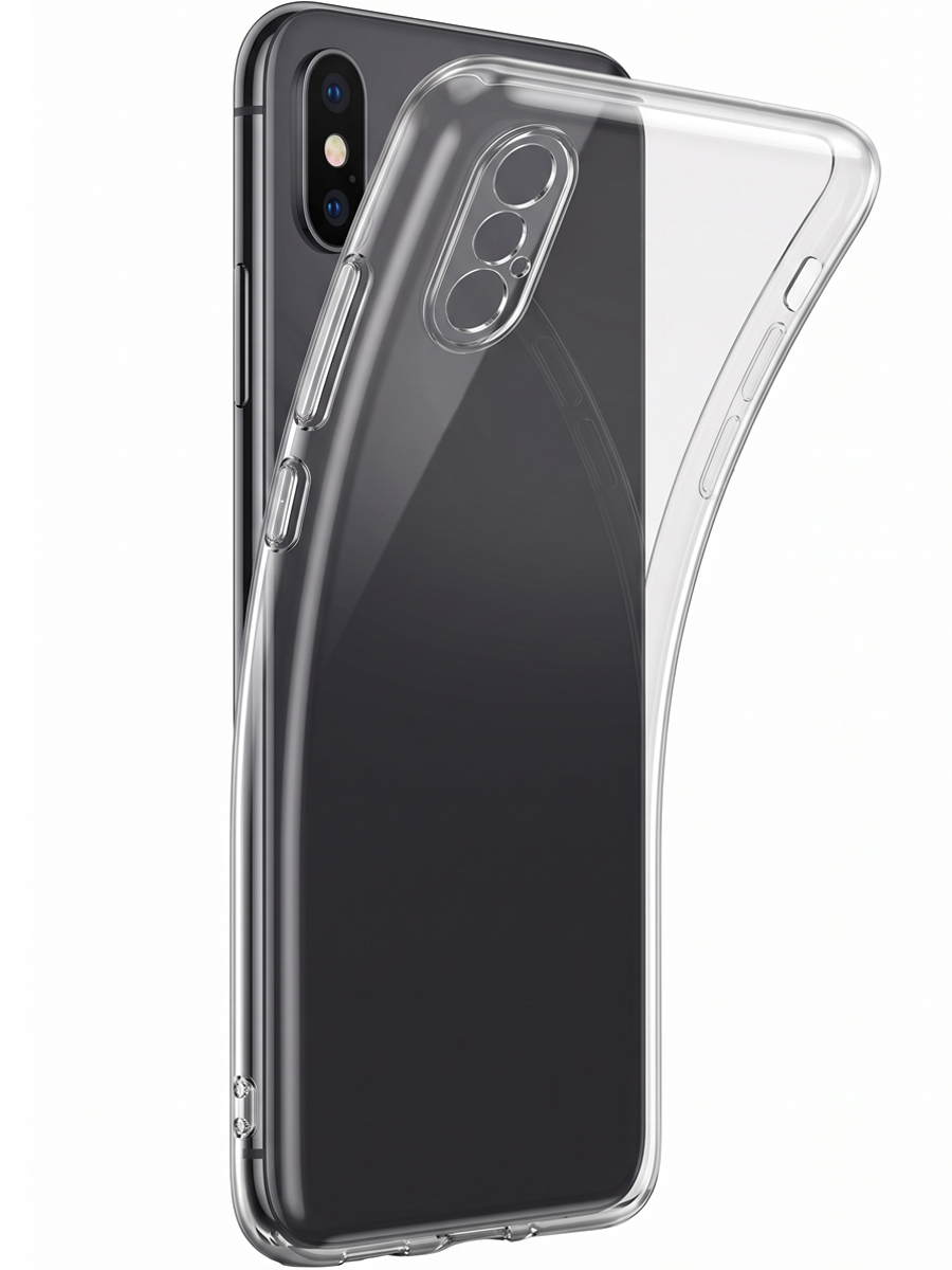 Чехол для iPhone X / XS Ультратонкий силикон Люкс с защитой камеры
