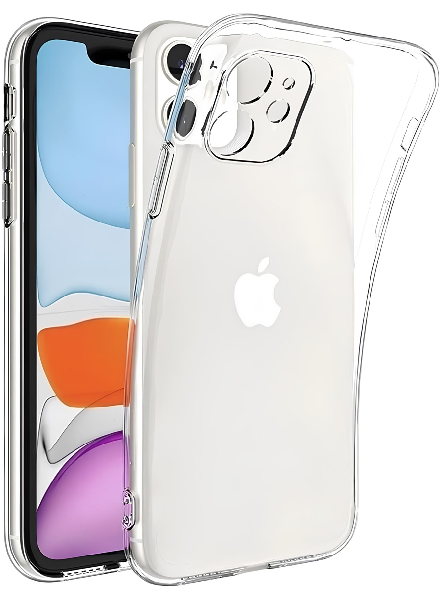Чехол для iPhone 11 Ультратонкий силикон Люкс с защитой камеры