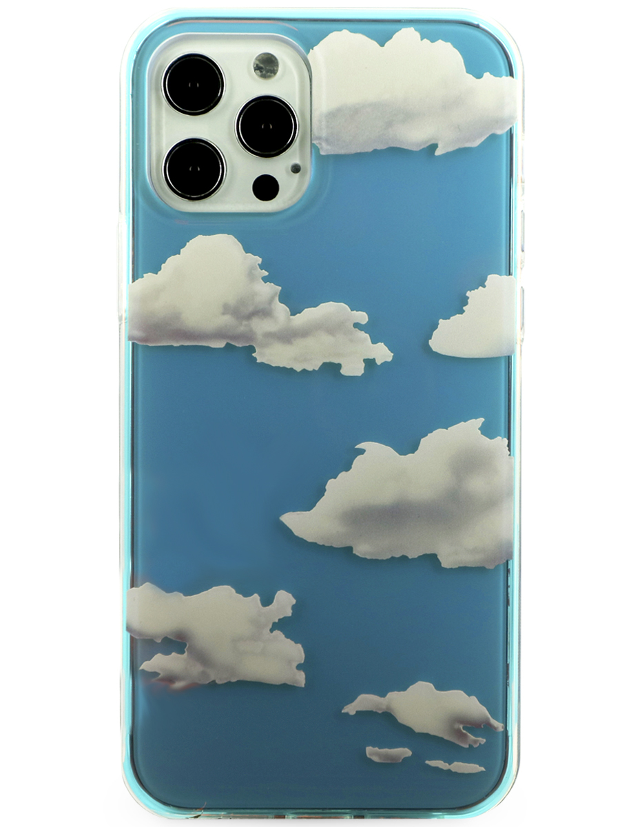 Чехол для iPhone 12 Pro Max Облака пластик+силикон